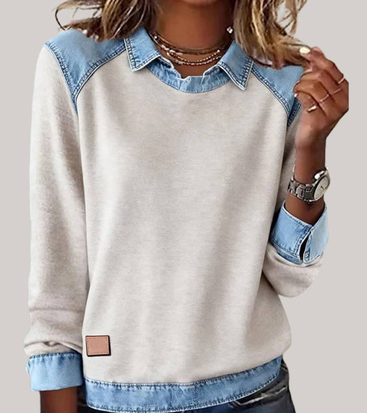Gudrun | Oversized Sweatshirt mit Rundhalsausschnitt für Damen