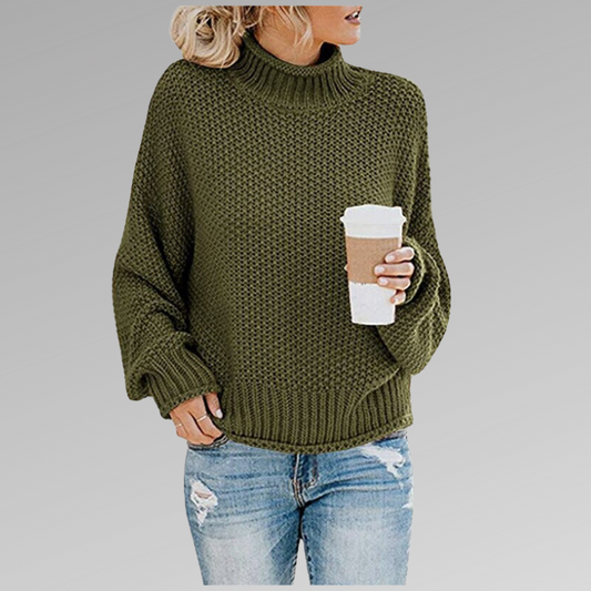 Henriette | Damen Oversized Zopfmuster Strickpullover