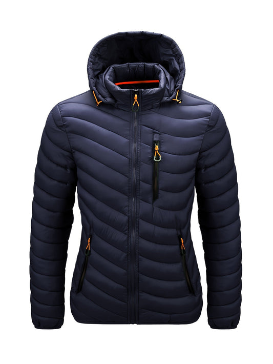 Cillian | Herren Steppjacke mit Kapuze und Stehkragen, Winterjacke