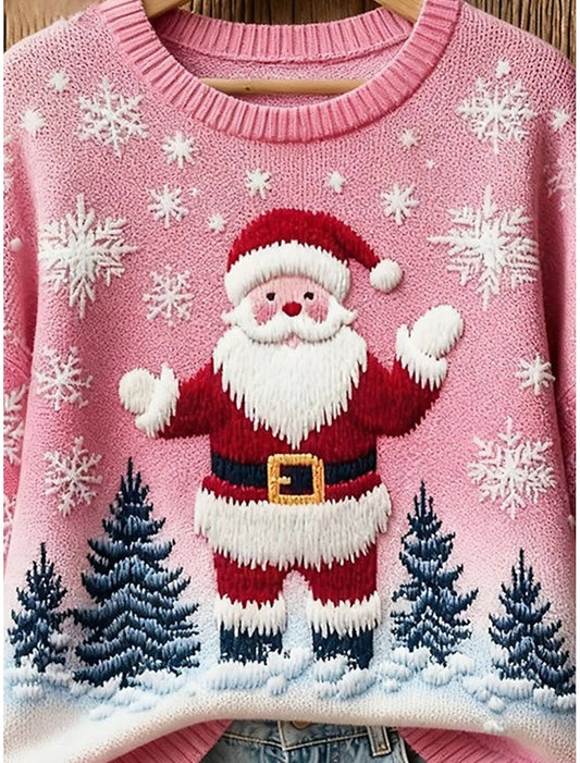 Annelie | Weihnachtspullover mit Santa-Motiv
