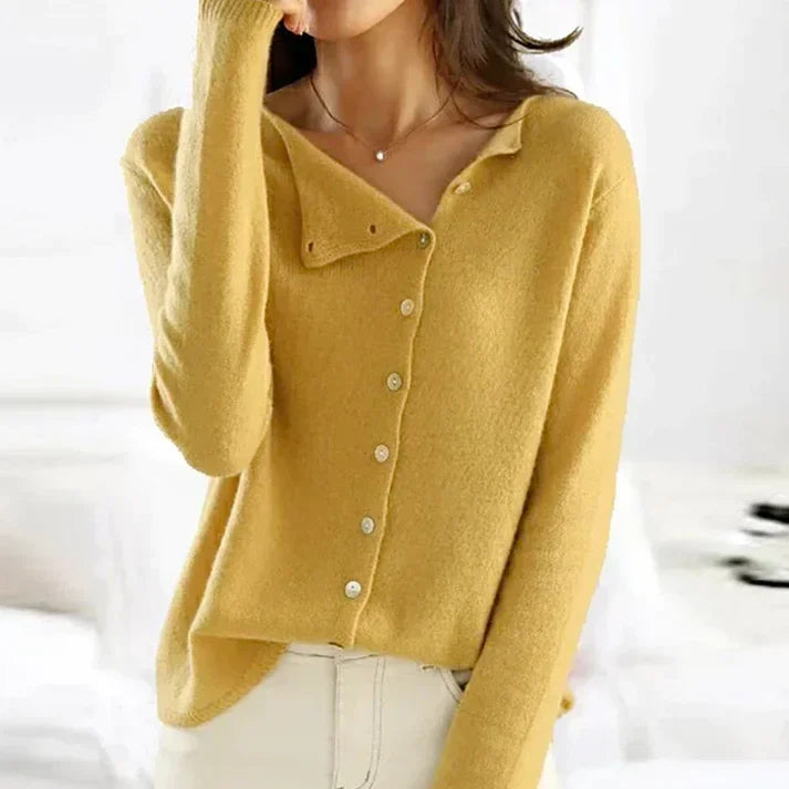Maria | Baumwoll Rollkragenpullover Damen Gerippt Langarm