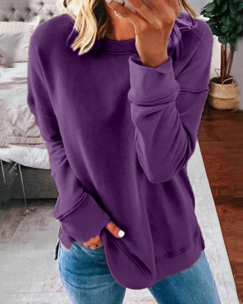 Jindalee | Waffelstrick Sweatshirt Rundhals für Damen
