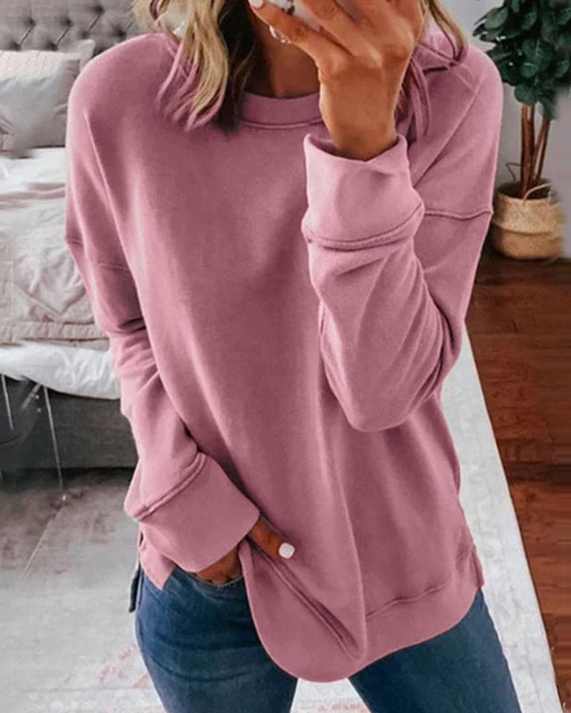 Jindalee | Waffelstrick Sweatshirt Rundhals für Damen