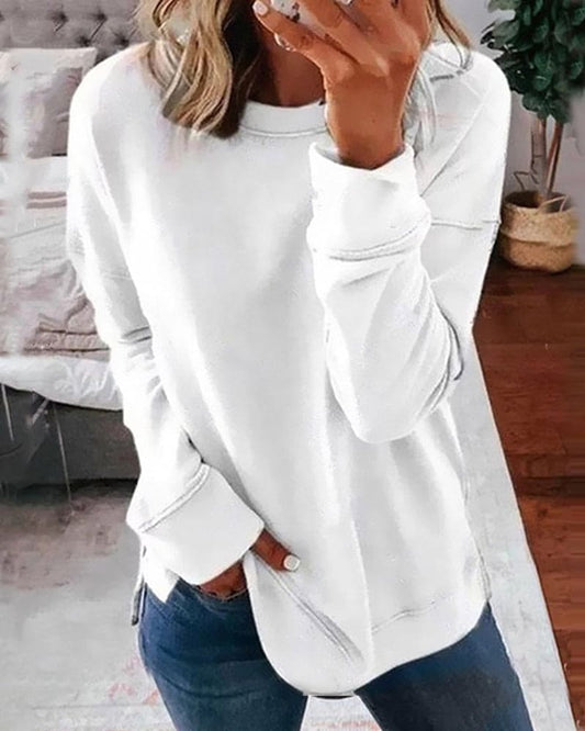 Jindalee | Waffelstrick Sweatshirt Rundhals für Damen