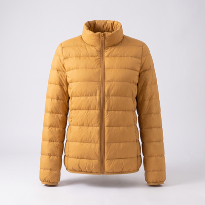 Daphnee | Winterjacke Damen Gesteppt Longline Stehkragen
