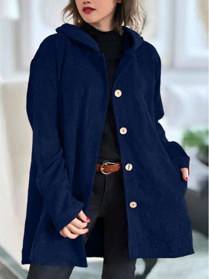 Nannika | Offene Lange Strickjacke mit Taschen für Damen