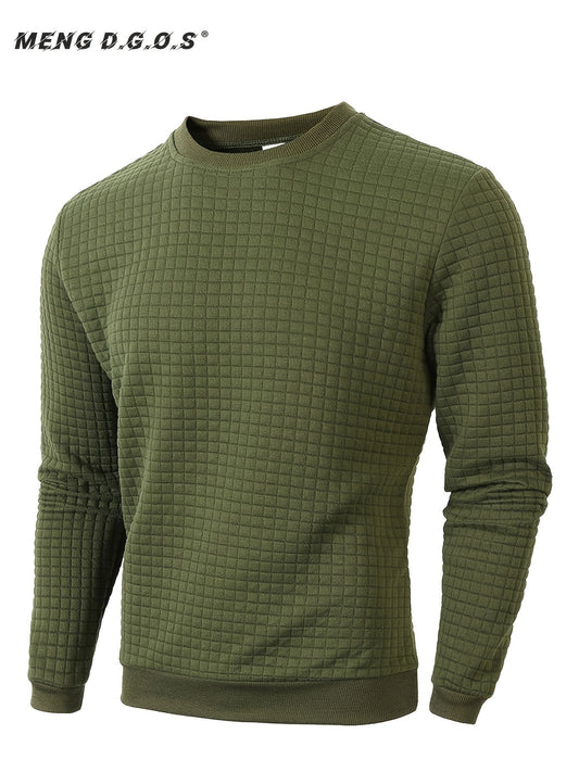 Alfred | Herren Strukturierter Karo Sweatshirt Langarm