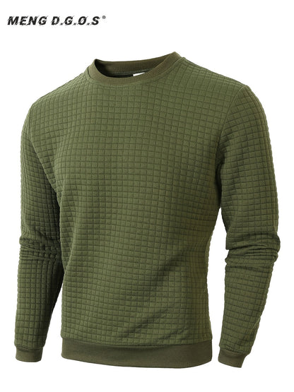Alfred | Herren Strukturierter Karo Sweatshirt Langarm