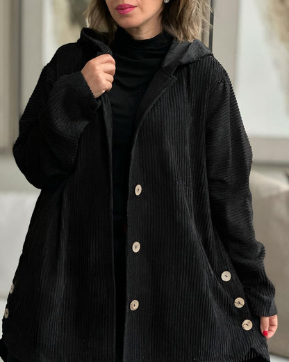 Nannika | Offene Lange Strickjacke mit Taschen für Damen
