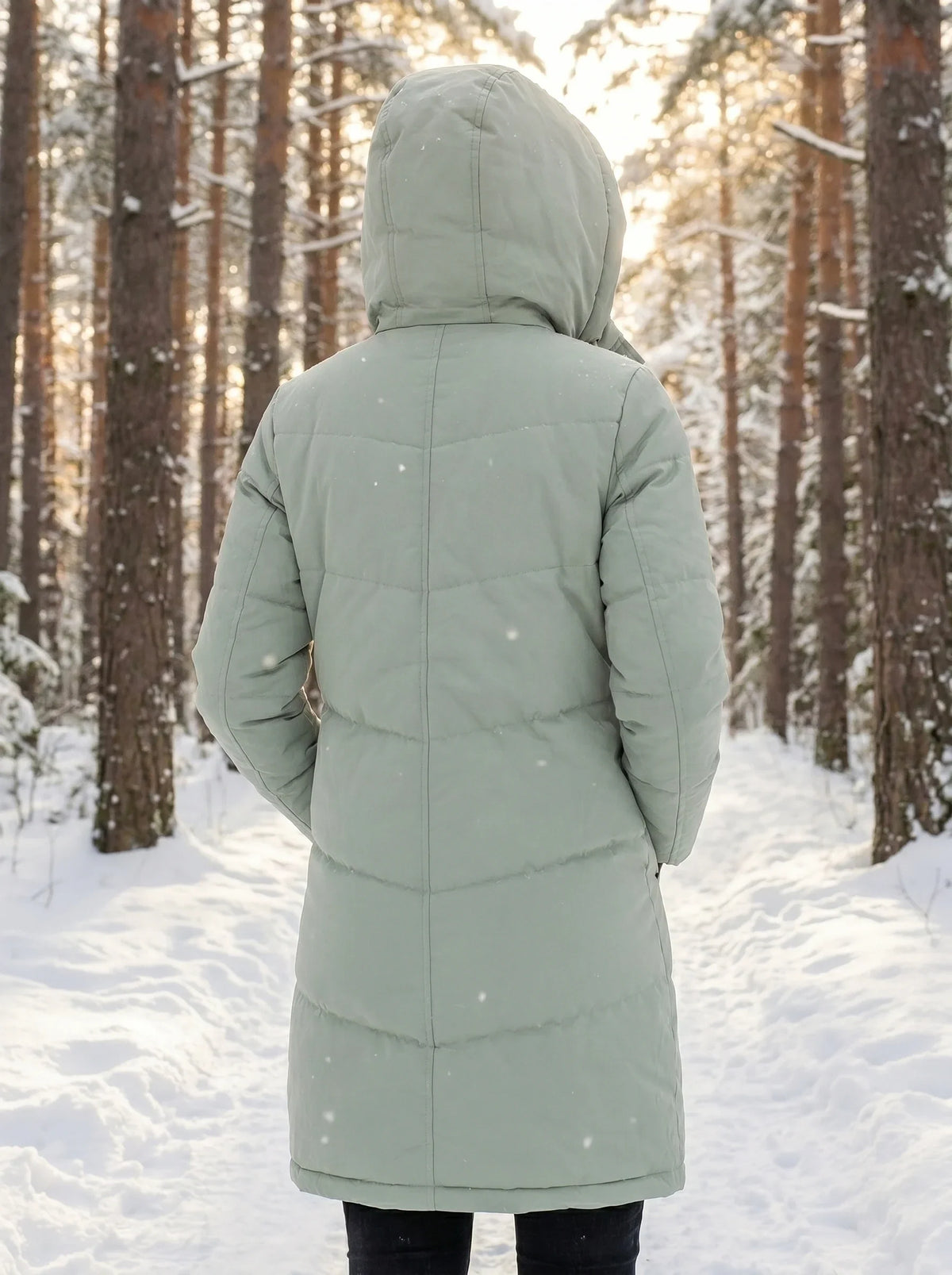 Metta | Winterjacke Damen Gesteppt mit Kapuze und Kordelzug