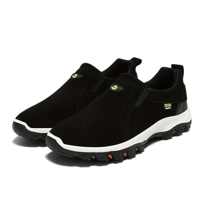 Declan | Herren Slip-On Wanderschuhe mit robuster Profilsohle, Grau