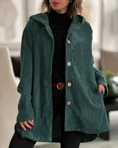 Nannika | Offene Lange Strickjacke mit Taschen für Damen