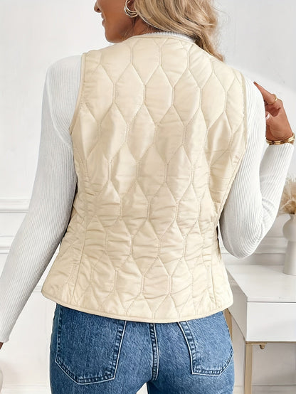 Corinne | Damen Winterjacke Gesteppt Kunstfellfutter Knopfleiste