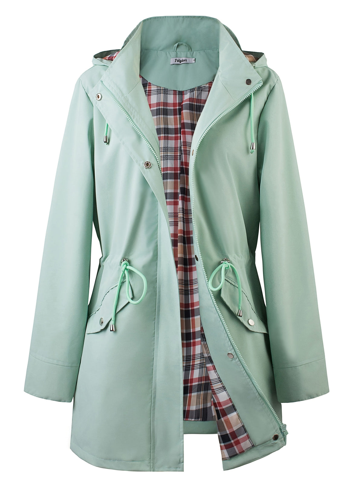 Eefje | Damen Winterjacke mit Kapuze und Kordelzug, Taillengürtel