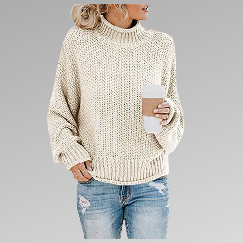 Henriette | Damen Oversized Zopfmuster Strickpullover