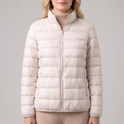 Daphnee | Winterjacke Damen Gesteppt Longline Stehkragen
