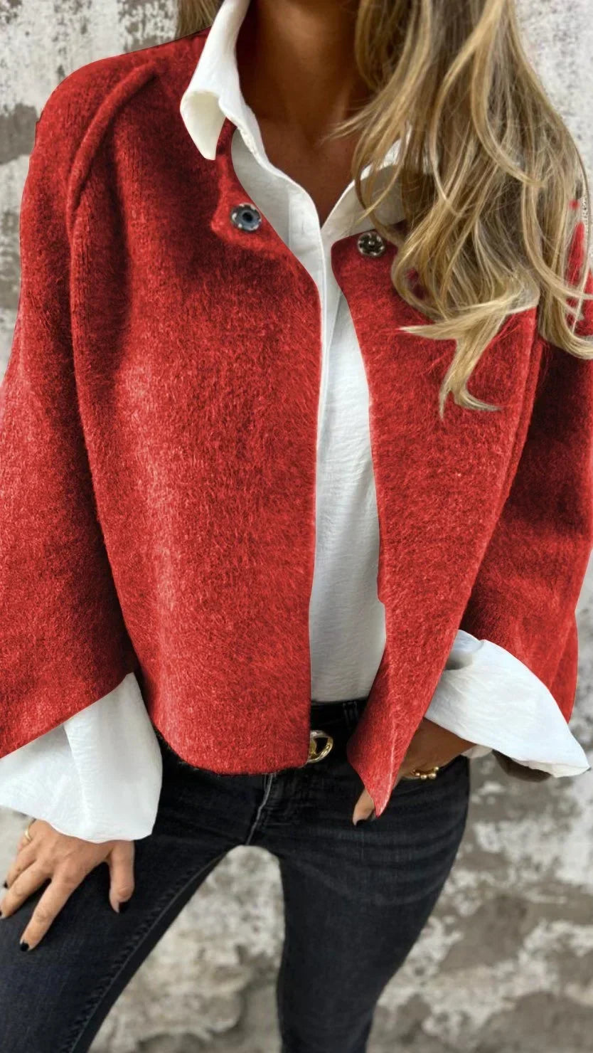 Margaux | Damen Lang Mantel Taillierter Wollmantel-Optik