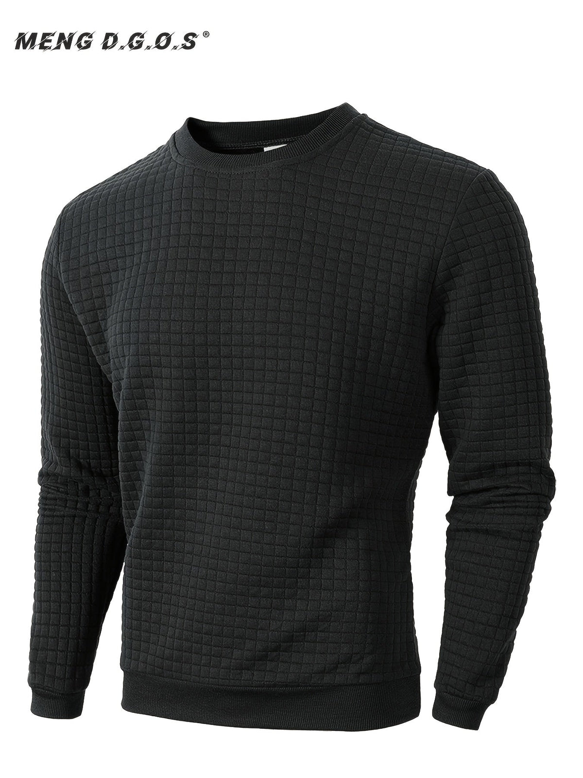 Alfred | Herren Strukturierter Karo Sweatshirt Langarm