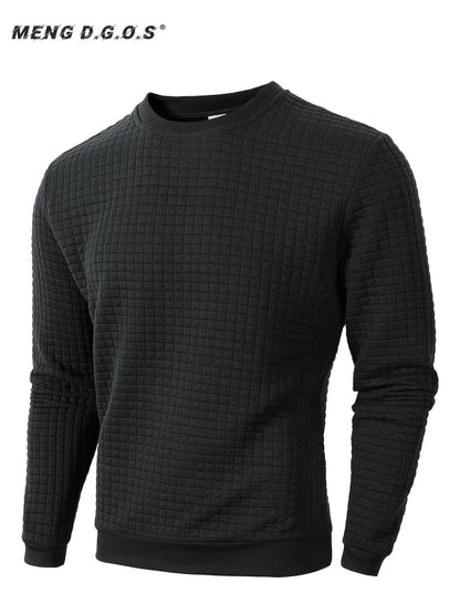 Alfred | Herren Strukturierter Karo Sweatshirt Langarm