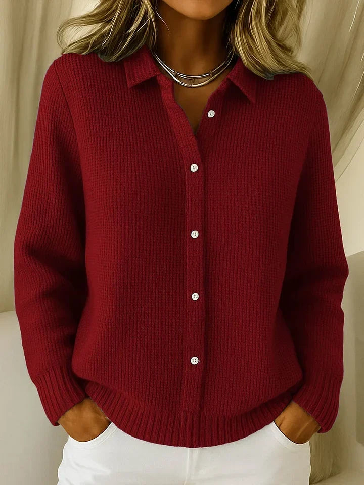 Grace | Damen Strickpullover mit Stehkragen Langarm