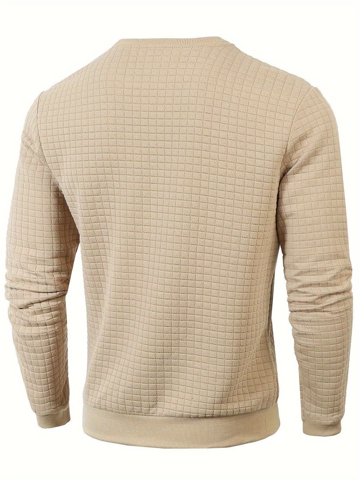 Alfred | Herren Strukturierter Karo Sweatshirt Langarm