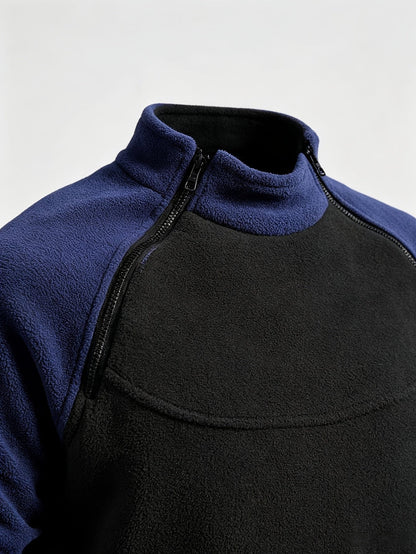 Emiel | Herren Strickpullover mit Reißverschluss Stehkragen