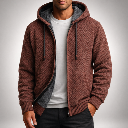 Remco | Herren Hoodie mit Reißverschluss und Kängurutasche