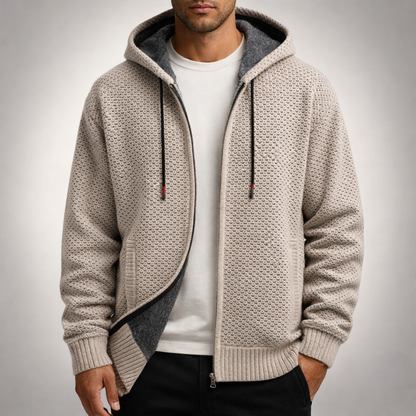 Remco | Herren Hoodie mit Reißverschluss und Kängurutasche