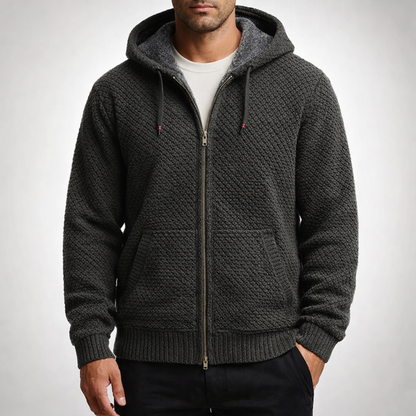 Remco | Herren Hoodie mit Reißverschluss und Kängurutasche
