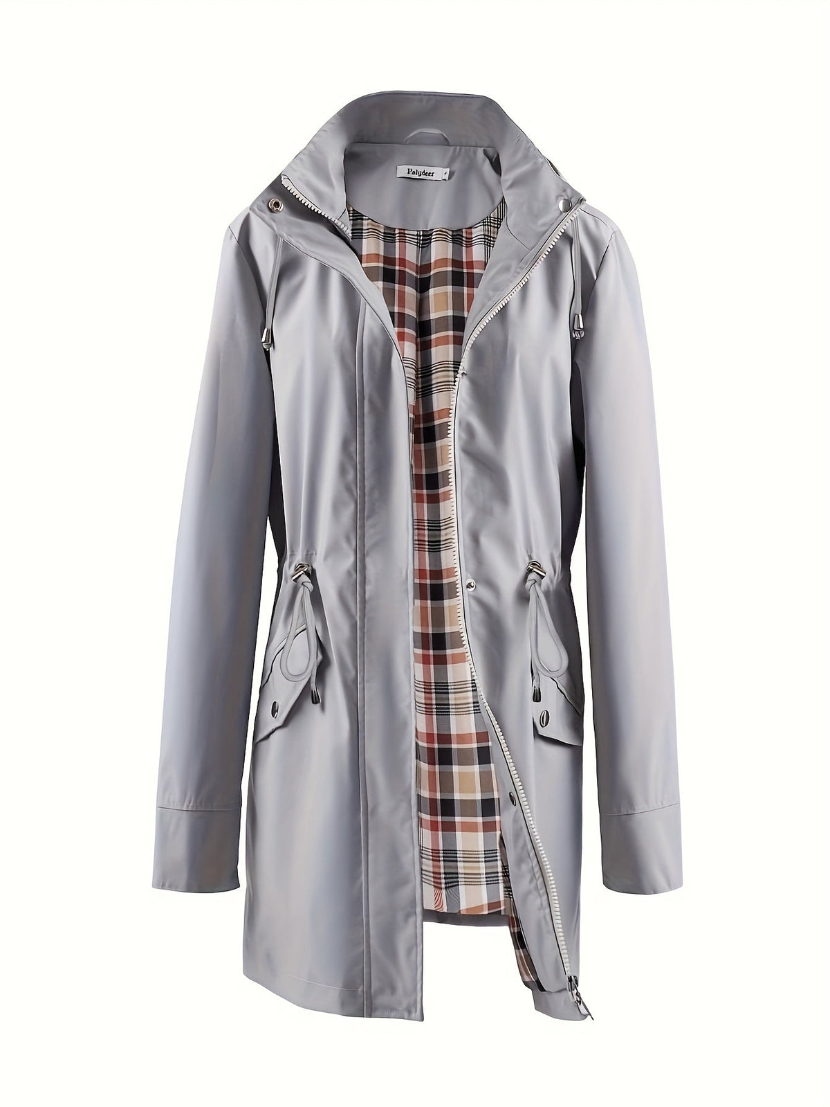 Eefje | Damen Winterjacke mit Kapuze und Kordelzug, Taillengürtel