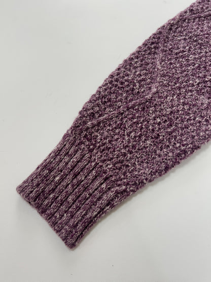 Lykke | Damen Zopfmuster Strickkleid mit Rundhalsausschnitt