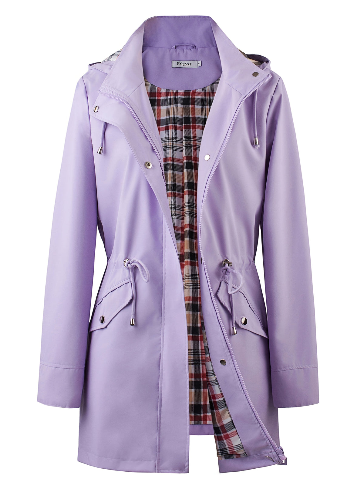 Eefje | Damen Winterjacke mit Kapuze und Kordelzug, Taillengürtel