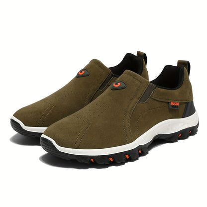 Declan | Herren Slip-On Wanderschuhe mit robuster Profilsohle, Grau