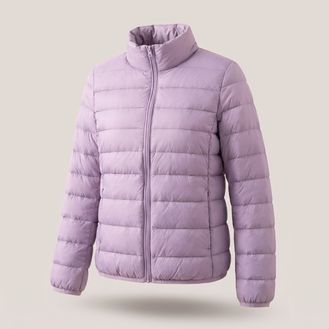 Daphnee | Winterjacke Damen Gesteppt Longline Stehkragen