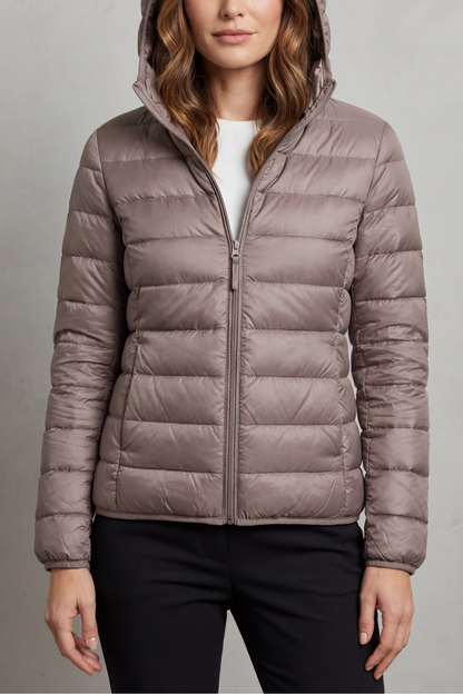 Freyana | Gesteppte Kapuzen Winterjacke Damen Leicht