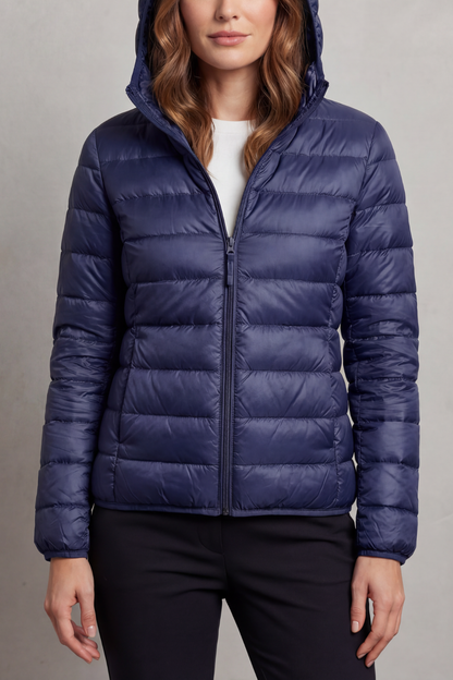 Freyana | Gesteppte Kapuzen Winterjacke Damen Leicht