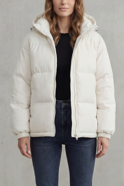 Heike | Gesteppte Kapuzenjacke mit Reißverschlusstaschen für Damen