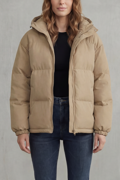 Heike | Gesteppte Kapuzenjacke mit Reißverschlusstaschen für Damen