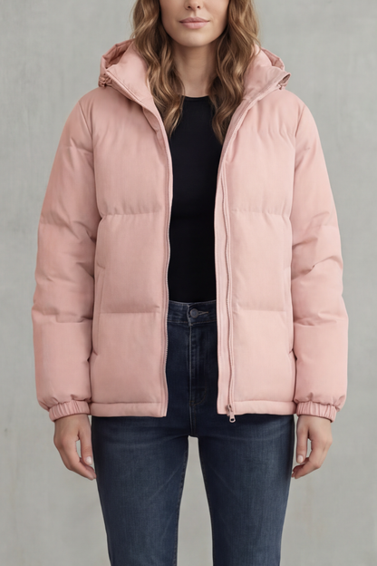 Heike | Gesteppte Kapuzenjacke mit Reißverschlusstaschen für Damen