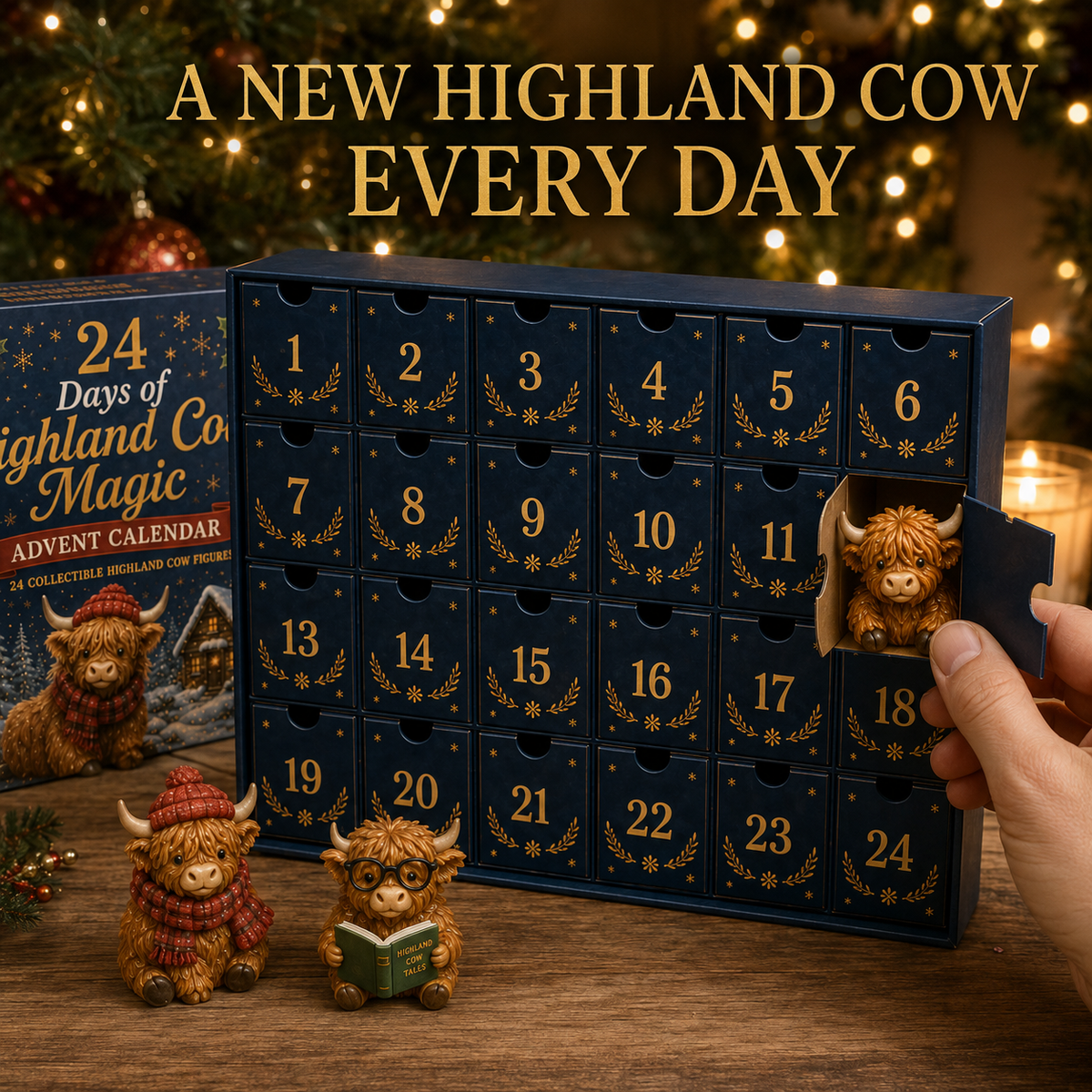 Lenora | Adventskalender Weihnachtsgeschenke Hochlandrind Figuren
