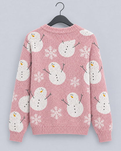 Frieda | Weihnachtspullover Damen mit Rentiermuster Rundhals