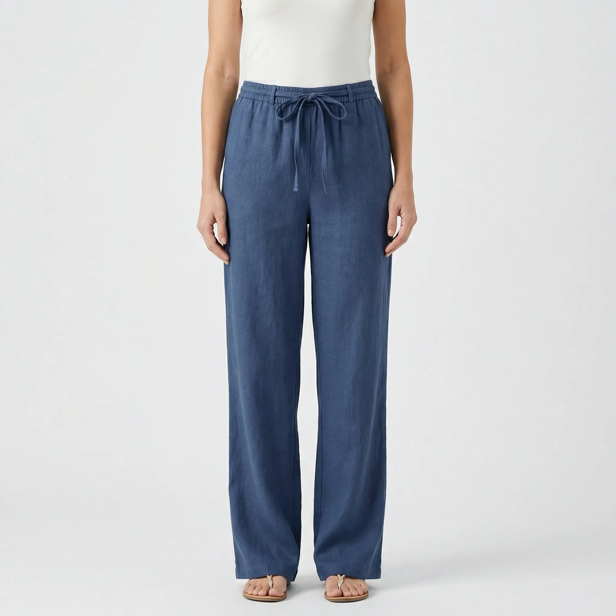 Paulien | Elegante Hose mit weitem Bein und Bindegürtel