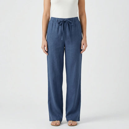 Paulien | Elegante Hose mit weitem Bein und Bindegürtel