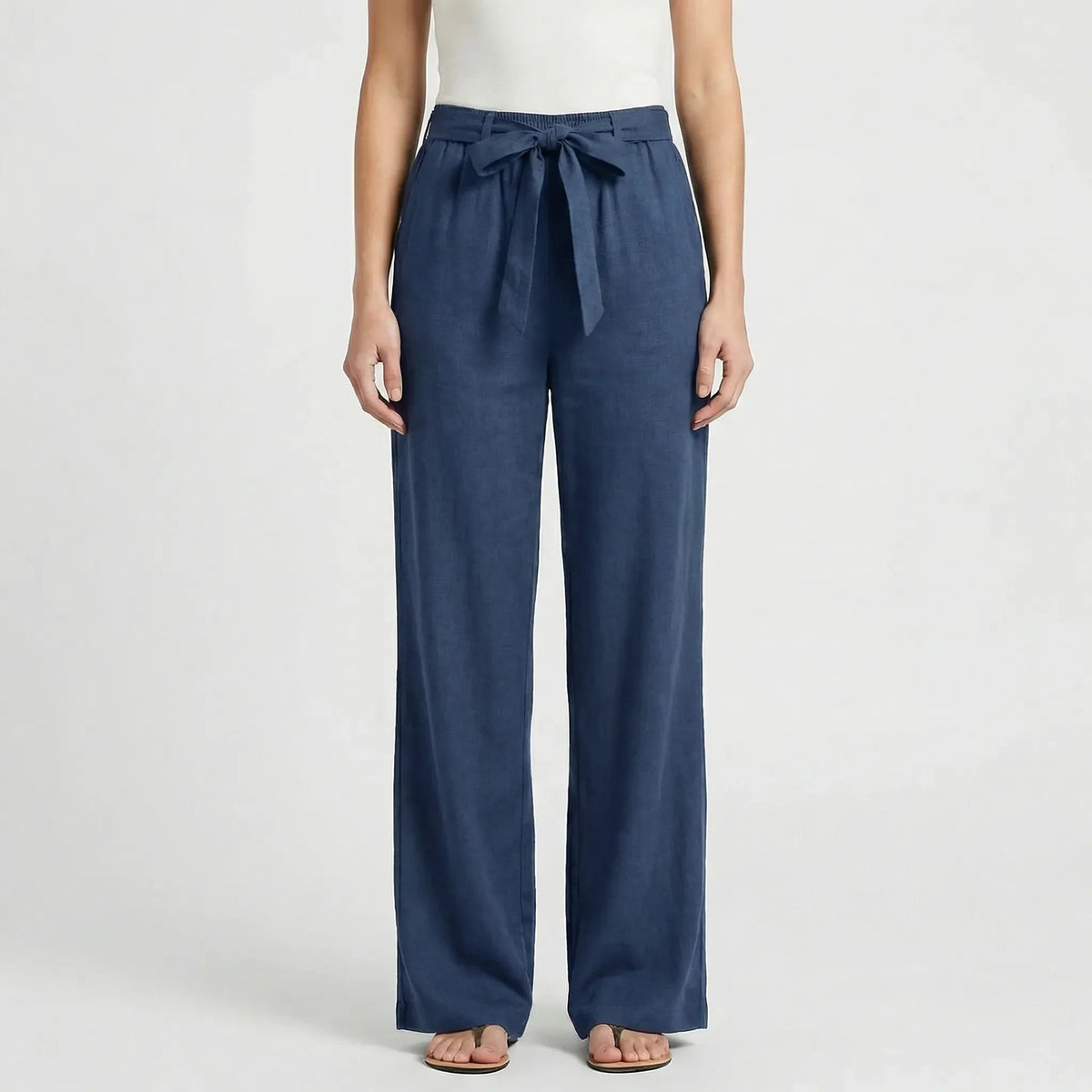 Paulien | Elegante Hose mit weitem Bein und Bindegürtel