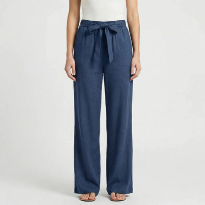 Paulien | Elegante Hose mit weitem Bein und Bindegürtel