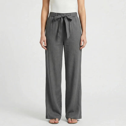 Paulien | Elegante Hose mit weitem Bein und Bindegürtel