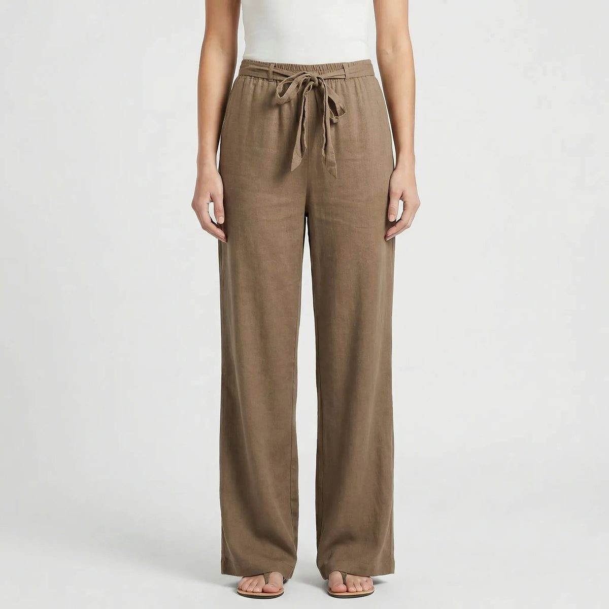 Paulien | Elegante Hose mit weitem Bein und Bindegürtel