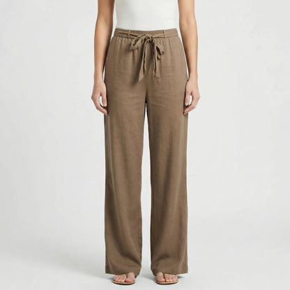 Paulien | Elegante Hose mit weitem Bein und Bindegürtel