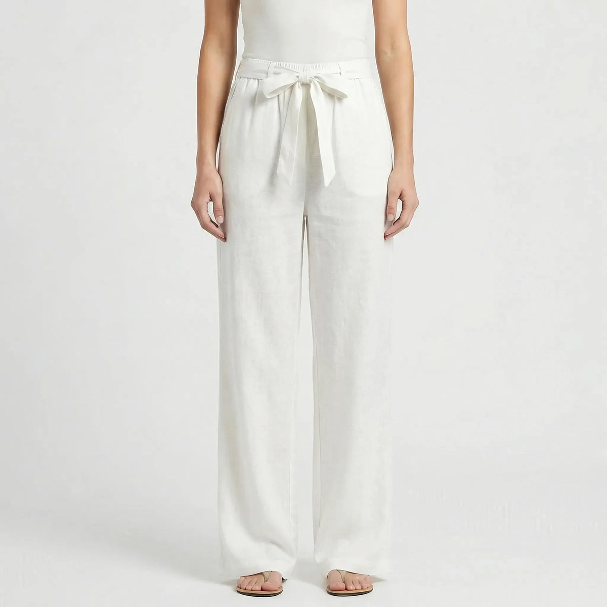 Paulien | Elegante Hose mit weitem Bein und Bindegürtel