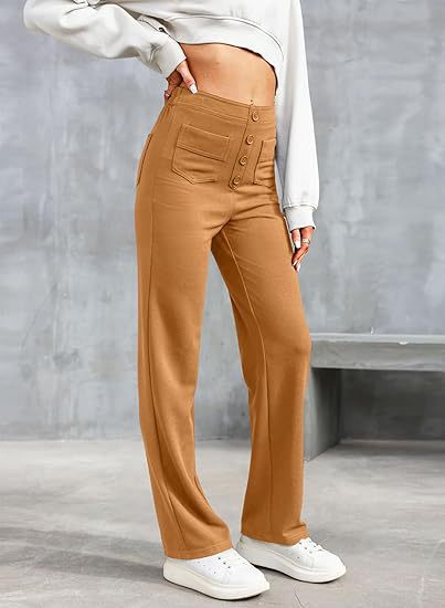 Merle | Elegante Damenhose gerade mit elastischem Bund